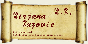Mirjana Kuzović vizit kartica
